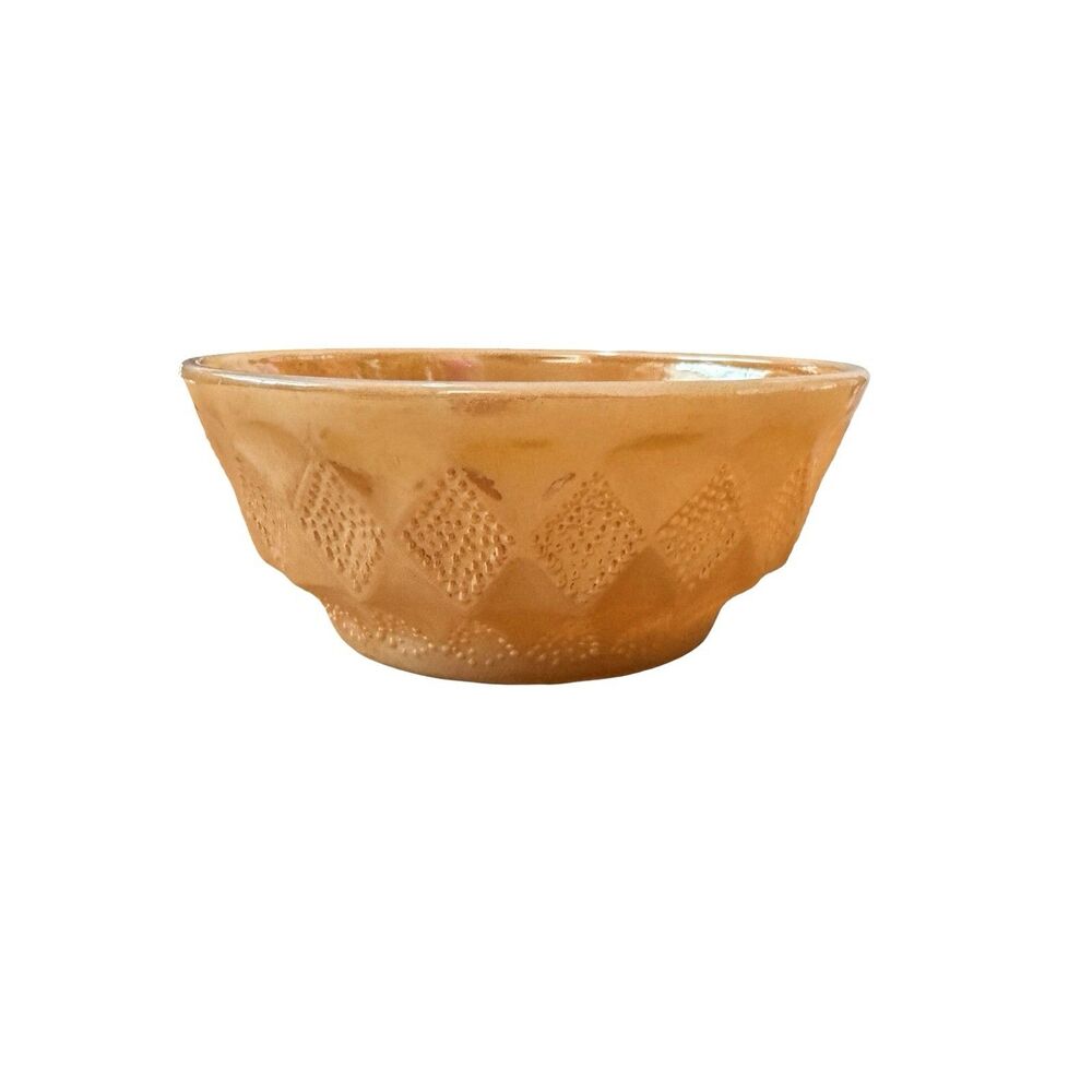Anchor Hocking Fire-King Kimberly Diamond Peach Lustre Bowl 5" Cereal Bowl